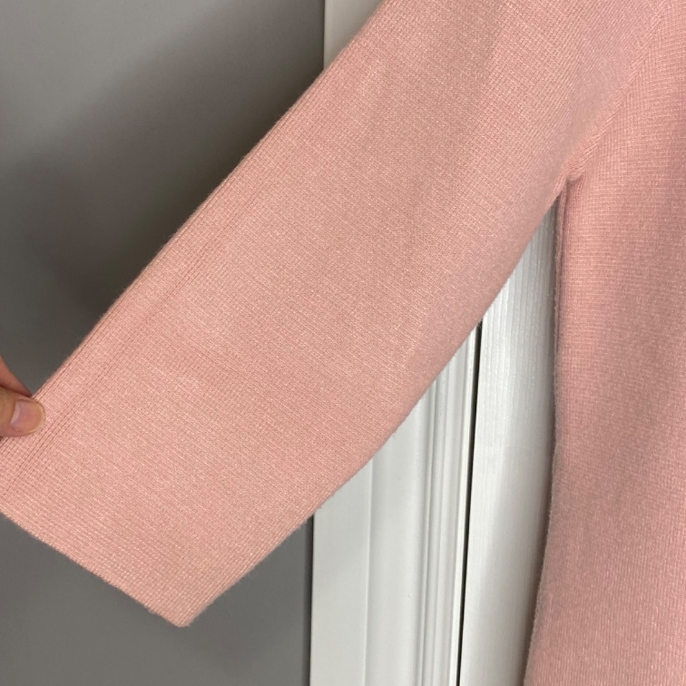 Pink Wool Blend Deer Appliqué Sweater Tunic Cottagecore M - Picture 13 of 16